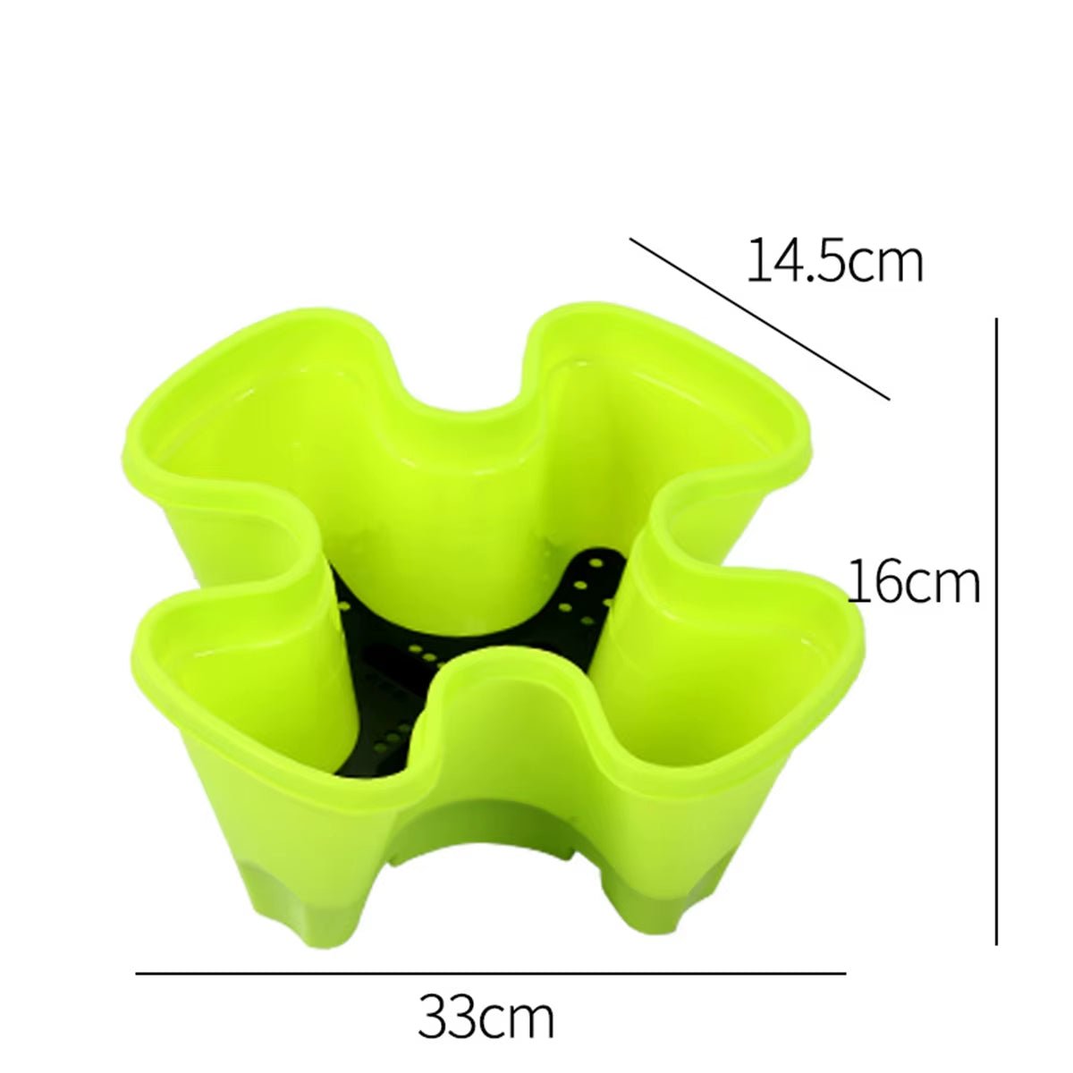 Multi - Color Stackable Flower Pot Movable 3 - Petal 4 - Petal Strawberry Herbs Vertical Pot Three - Dimensional Planting Container 2Pcs - Love All Things Home