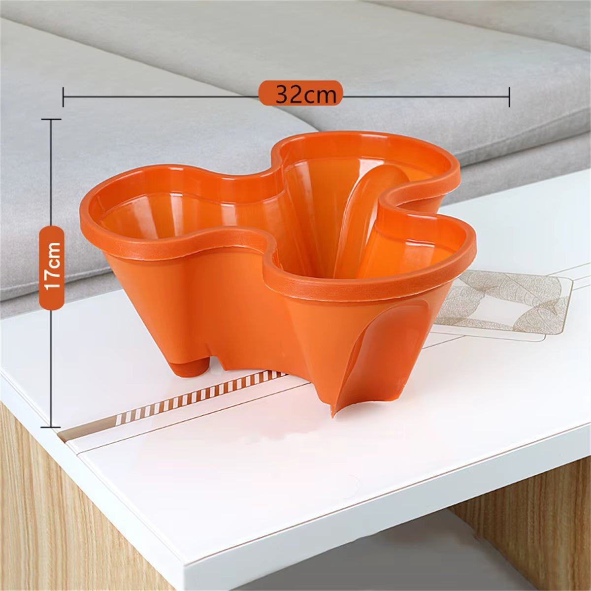 Multi - Color Stackable Flower Pot Movable 3 - Petal 4 - Petal Strawberry Herbs Vertical Pot Three - Dimensional Planting Container 2Pcs - Love All Things Home