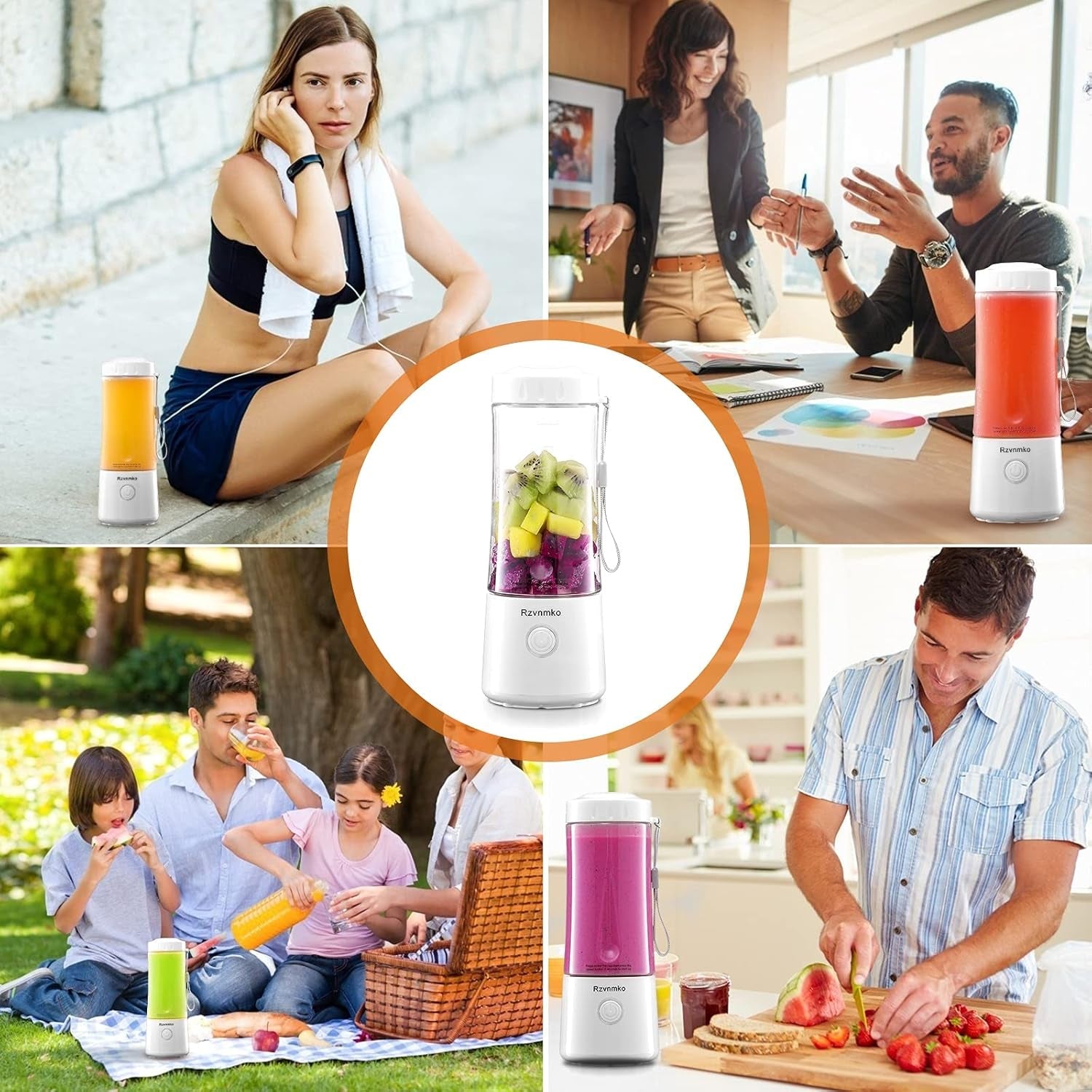 Portable Blender, Personal Size Blender Smoothie Maker Blender, Personal Smoothie Mixer, Usb Rechargeable Smoothie Blender (WHITE) - Love All Things Home