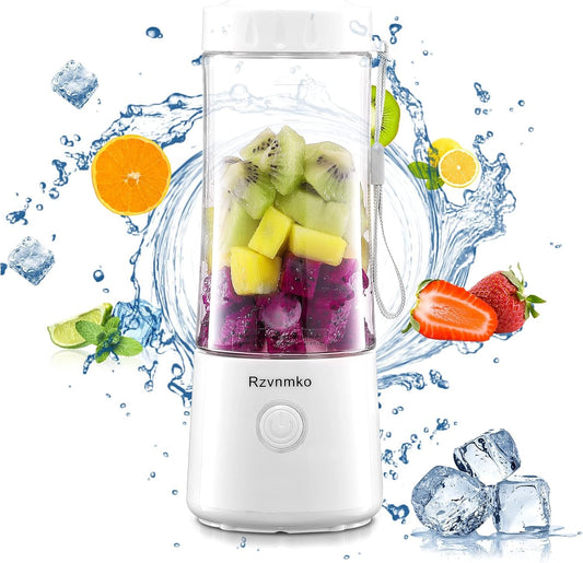 Portable Blender, Personal Size Blender Smoothie Maker Blender, Personal Smoothie Mixer, Usb Rechargeable Smoothie Blender (WHITE) - Love All Things Home