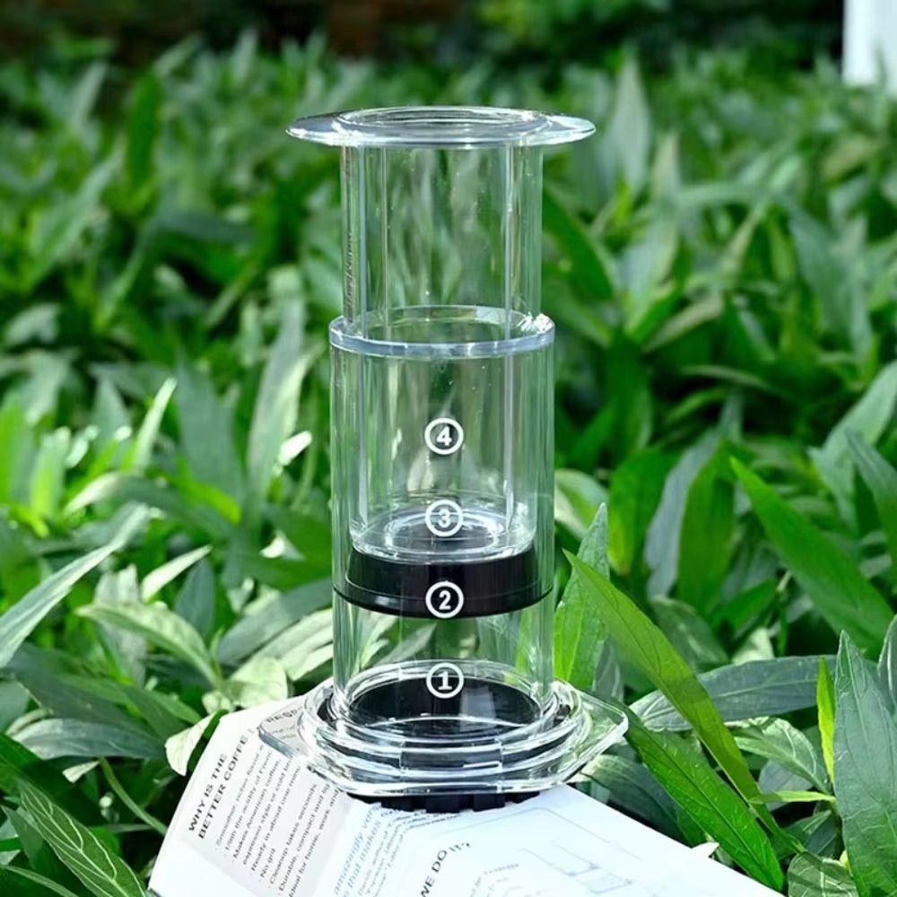 Portable Coffee Kettle Transparent French Style Press Coffee Pot Light Weight Anti - Slip Hand Pour Coffee Maker Outdoor - Love All Things Home