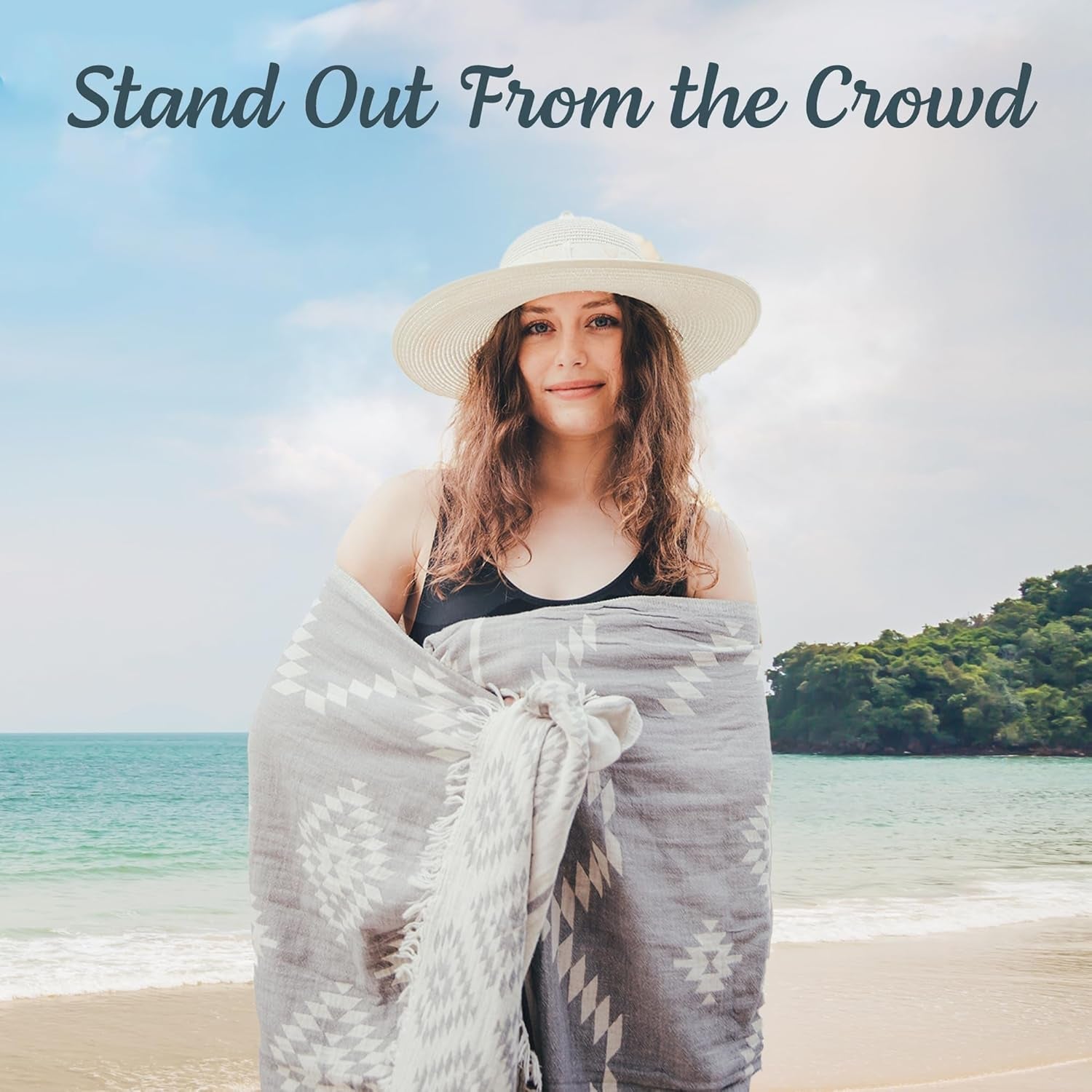 Premium Turkish Beach Towel – 35"X67" Lightweight Quick Dry Towel – 100% Cotton Sand - Free Turkish Towels – Vintage Dark Grey - Love All Things Home