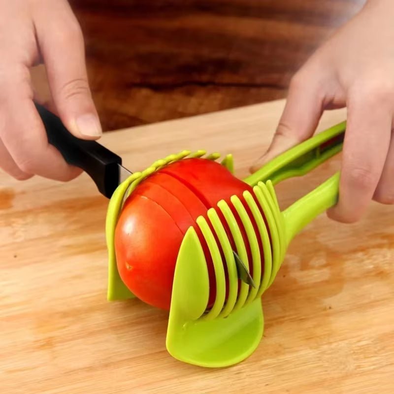 Round Slicing Clamp Handheld Lemon Slicer Fruit Cutter Multi - Functional Food Clip Creative Slicer Easy to Clean Dishwasher Safe - Love All Things Home