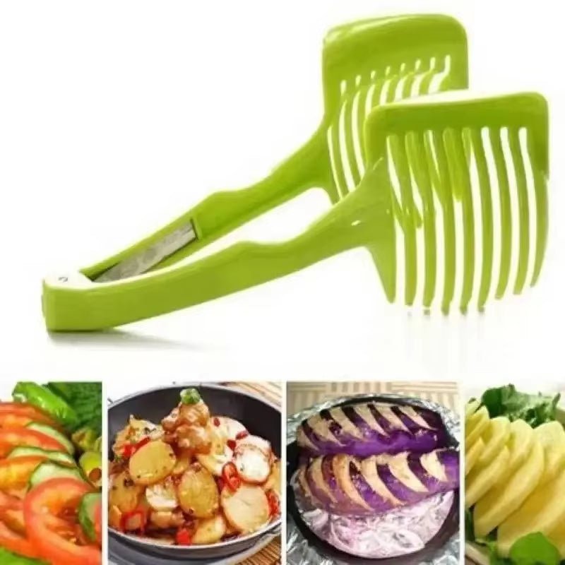 Round Slicing Clamp Handheld Lemon Slicer Fruit Cutter Multi - Functional Food Clip Creative Slicer Easy to Clean Dishwasher Safe - Love All Things Home