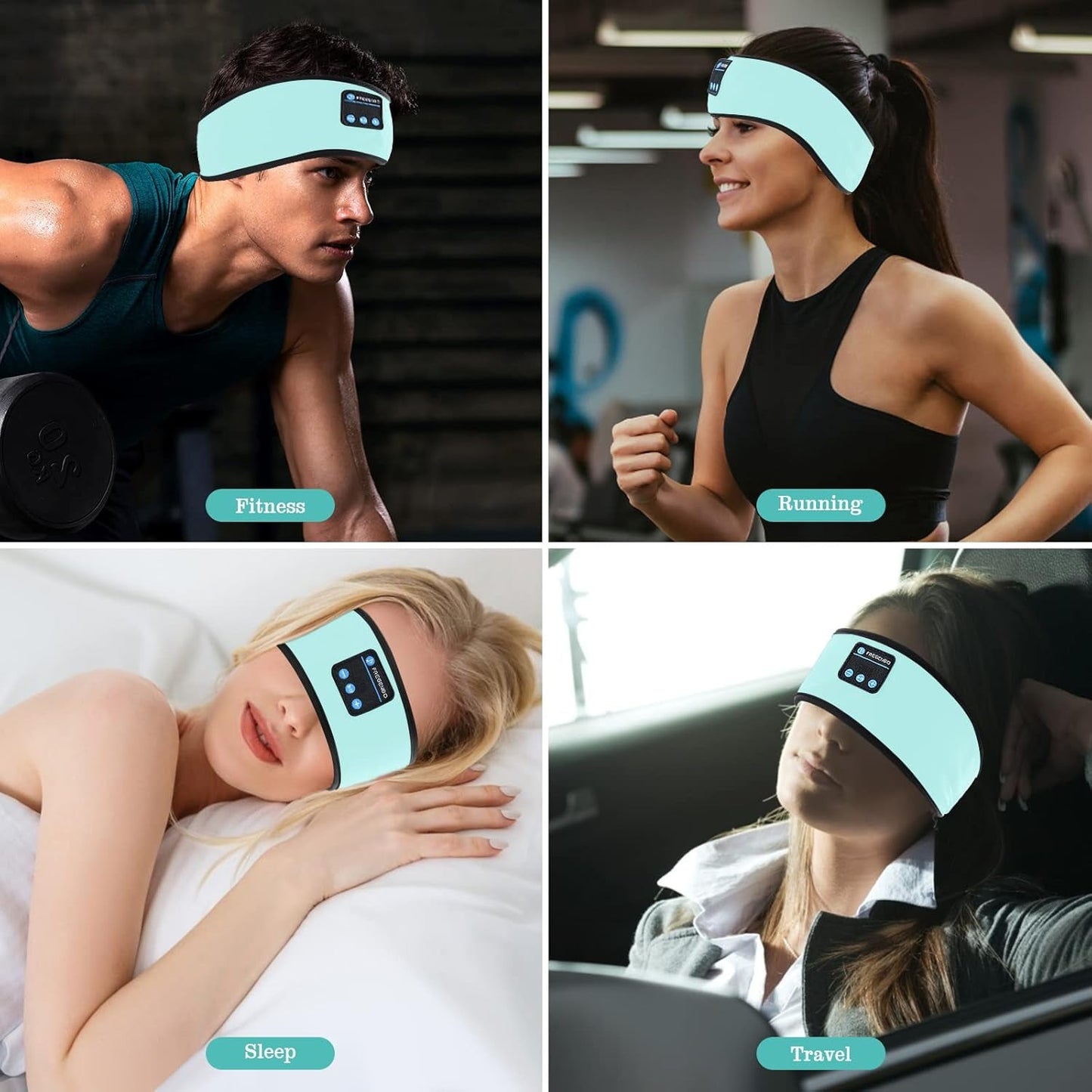 Sleep Headphones Wireless Music Sports Headband with Ultra-Thin HD Stereo Speakers Headphones - Love All Things Home
