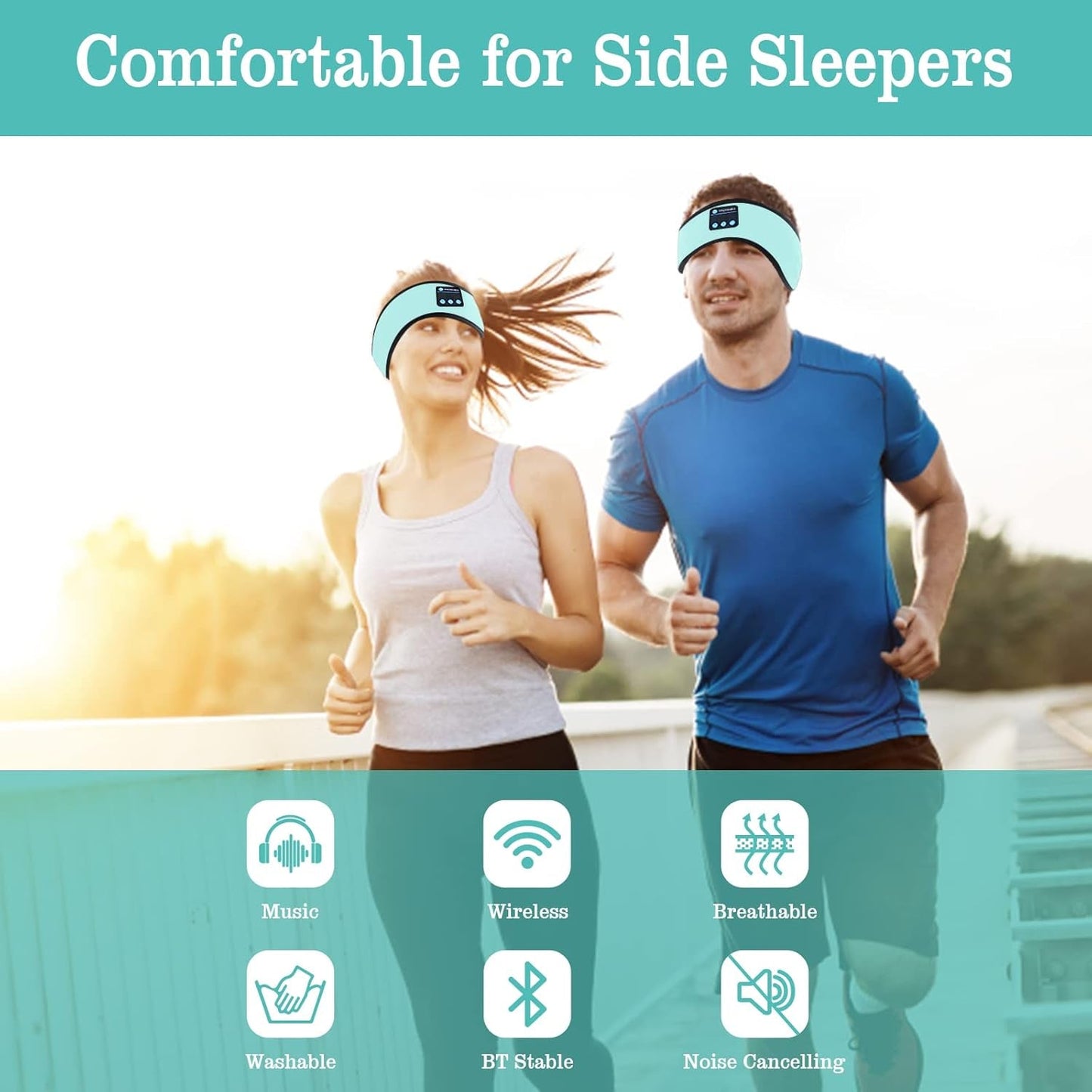 Sleep Headphones Wireless Music Sports Headband with Ultra-Thin HD Stereo Speakers Headphones - Love All Things Home
