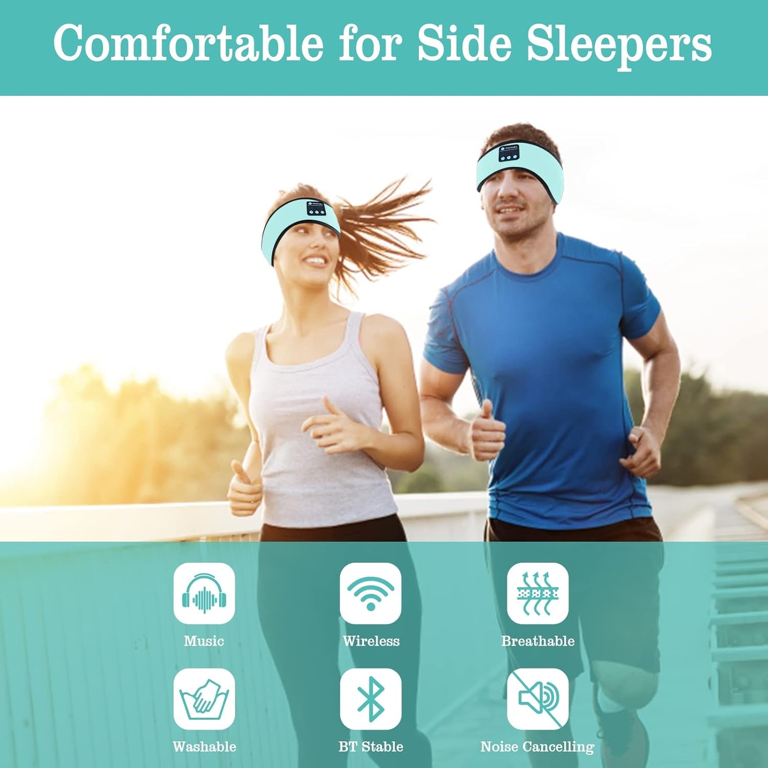 Sleep Headphones Wireless Music Sports Headband with Ultra-Thin HD Stereo Speakers Headphones - Love All Things Home