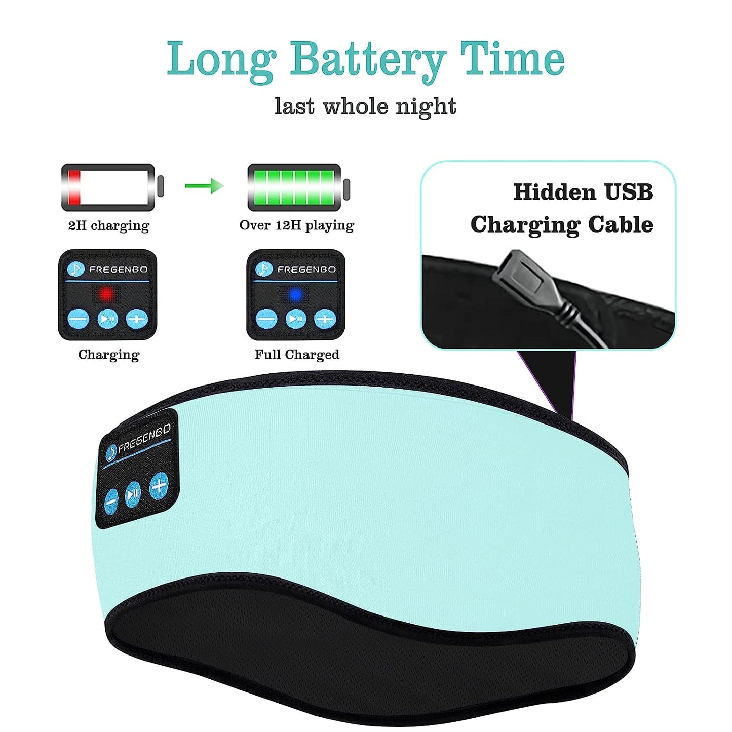 Sleep Headphones Wireless Music Sports Headband with Ultra-Thin HD Stereo Speakers Headphones - Love All Things Home