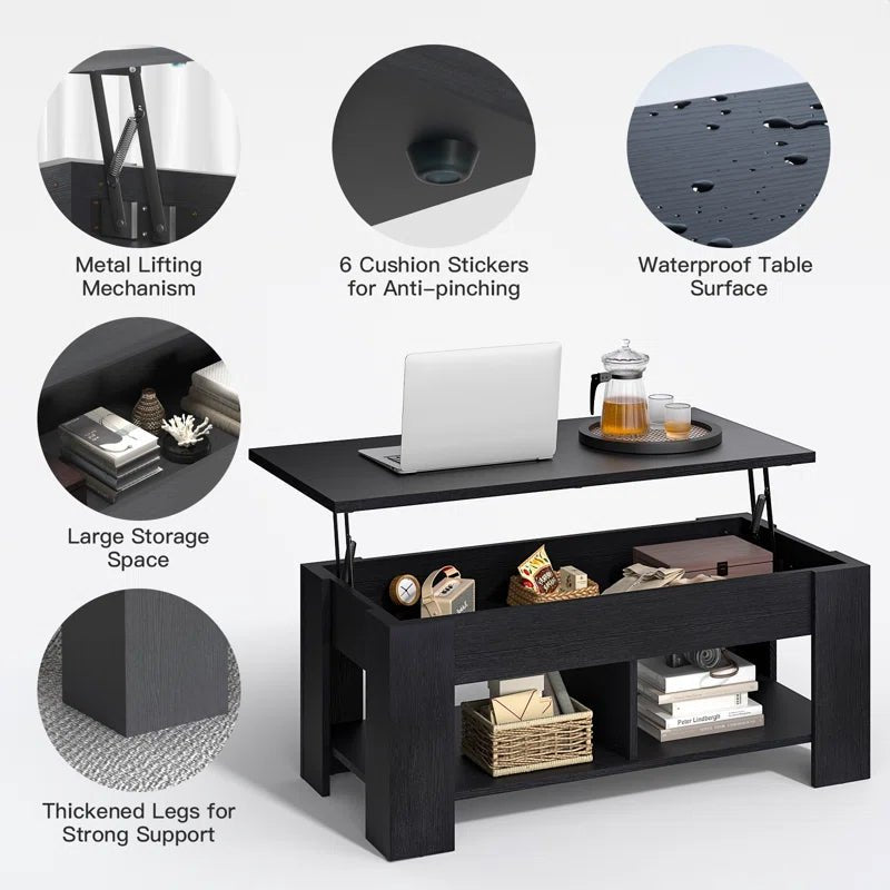 Sparta Lift Top Extendable Coffee Table with Storage - Love All Things Home