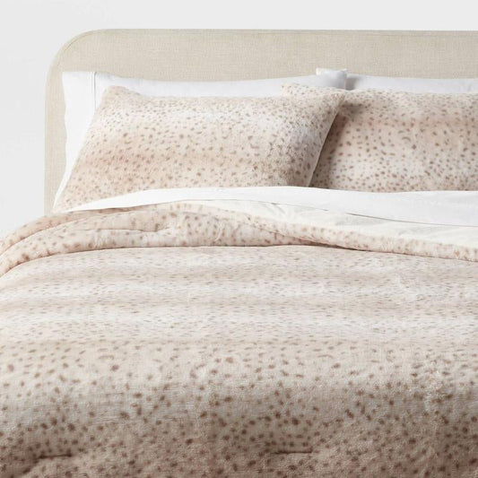 Threshold Luxe Faux - Fur Comforter & Sham Set Lightweight - Love All Things Home