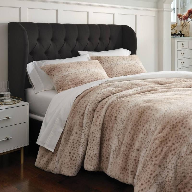 Threshold Luxe Faux - Fur Comforter & Sham Set Lightweight - Love All Things Home