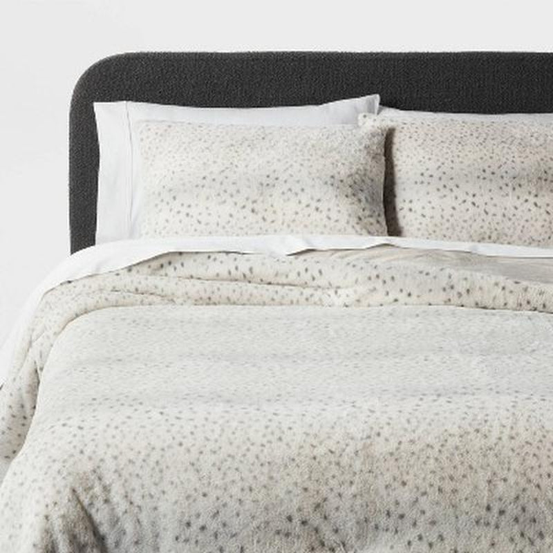 Threshold Luxe Faux - Fur Comforter & Sham Set Lightweight - Love All Things Home
