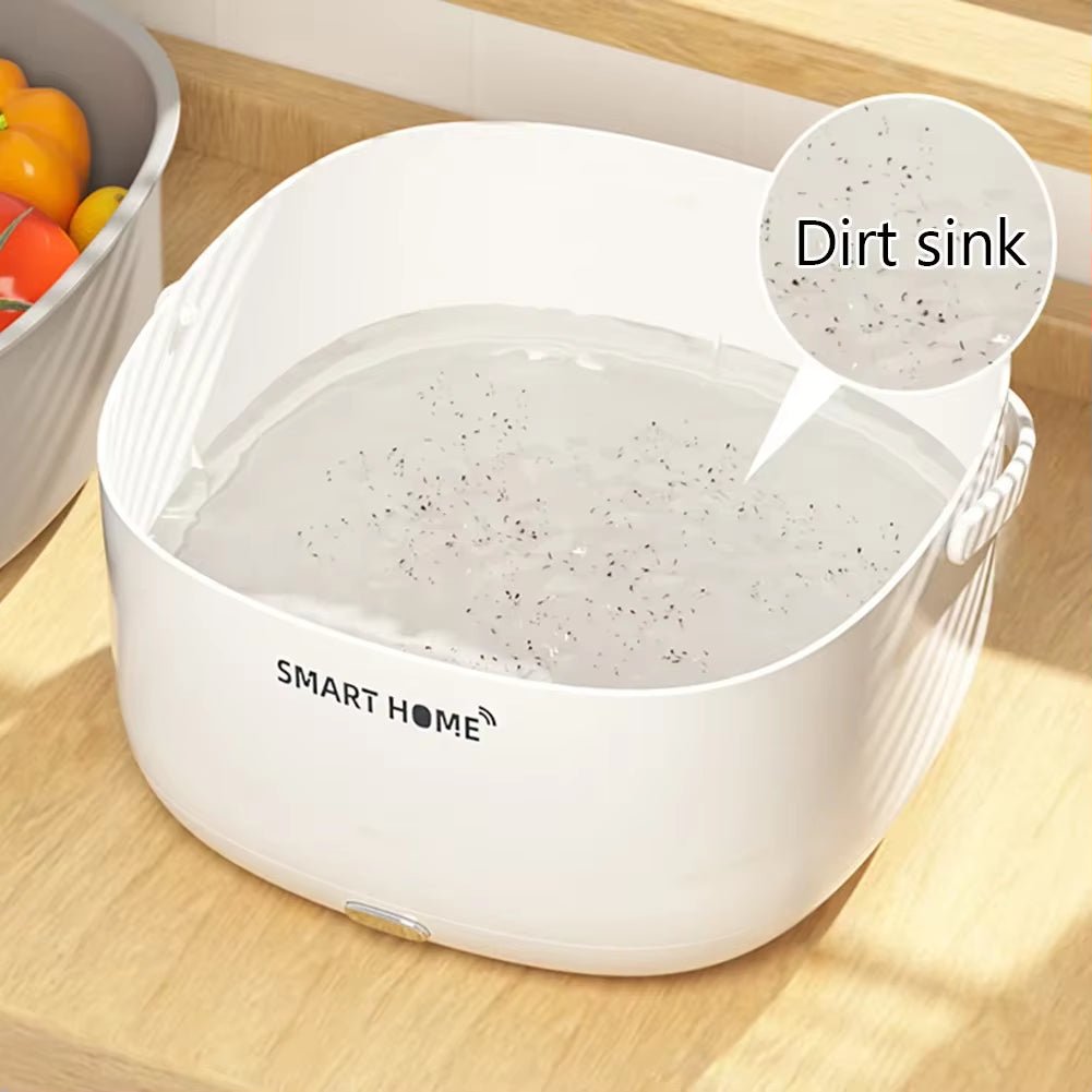 Ultrasonic Vegetable Washing Machine Household Food Remove Pesticide Residues Washer Kitchen Fruit Dirt Cleaning Purifier Basket - Love All Things Home