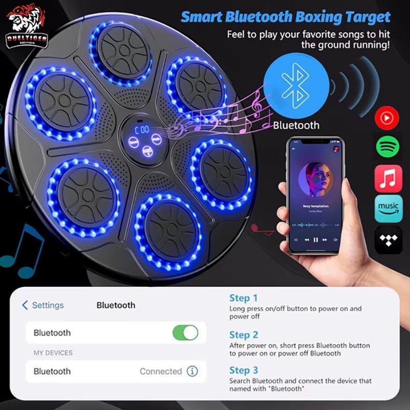 Wall Mounted Music Boxing Trainer Smart Bluetooth Home Gym Punching Equipment - Love All Things Home