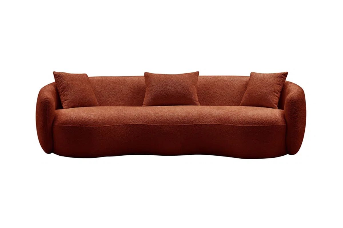 Yazgur 93.6" Curved Modern Upholstered Sofa - Love All Things Home