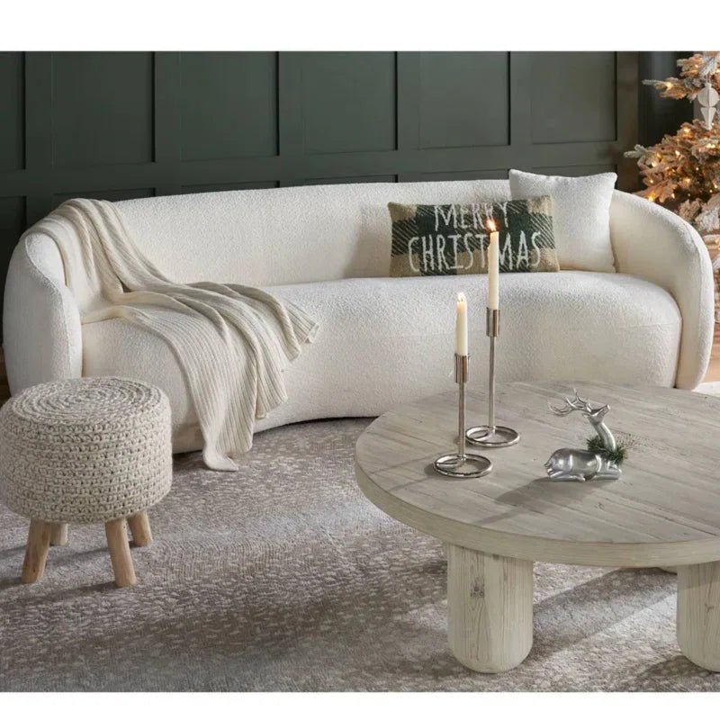 Yazgur 93.6" Curved Modern Upholstered Sofa - Love All Things Home