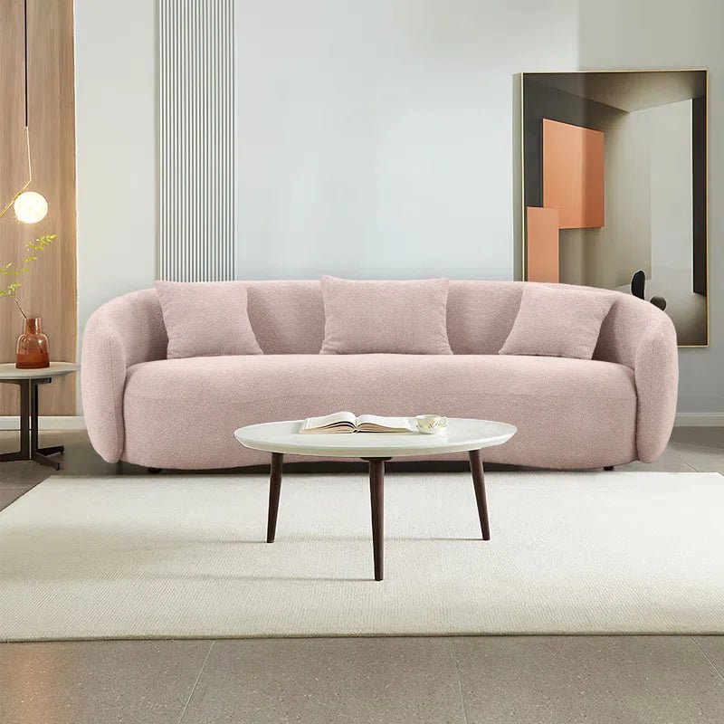 Yazgur 93.6" Curved Modern Upholstered Sofa - Love All Things Home