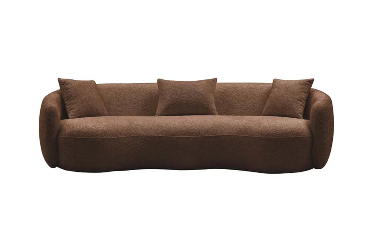 Yazgur 93.6" Curved Modern Upholstered Sofa - Love All Things Home