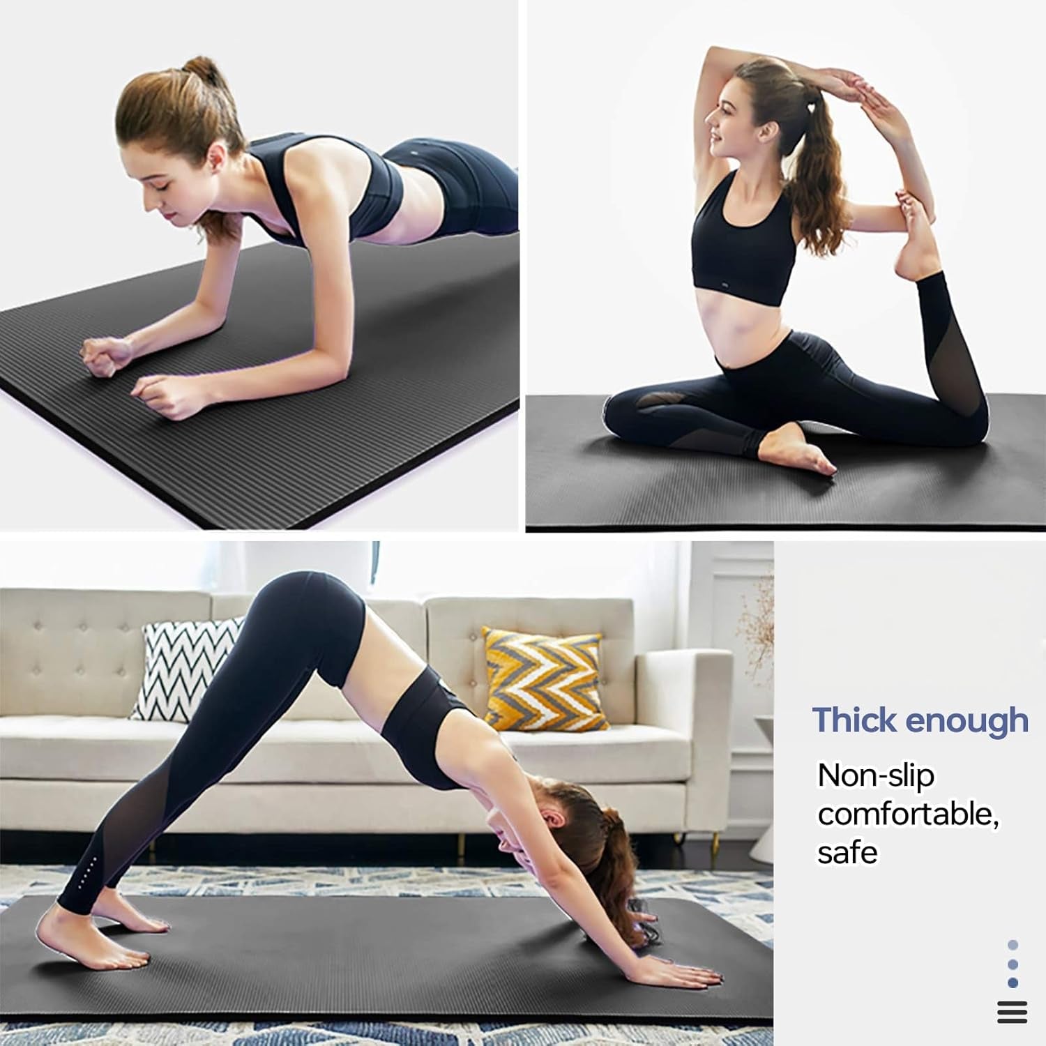 Yoga Mat Non Slip NBR Thick Yoga Mat and Carrying Strap and Bag - Love All Things Home